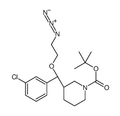 2-Methyl-2-propanyl (3R)-3-[(R)-(2-azidoethoxy)(3-chlorophenyl)me thyl]-1-piperidinecarboxylate Structure