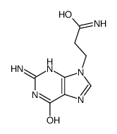 3-(2-amino-6-oxo-3H-purin-9-yl)propanamide结构式