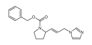 1-Pyrrolidinecarboxylic acid, 2-[(1E)-3-(1H-imidazol-1-yl)-1-propen-1-yl]-, phenylmethyl ester Structure