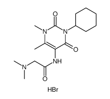 Acetamide, N-(3-cyclohexyl-1,2,3,4-tetrahydro-1,6-dimethyl-2,4-dioxo-5-pyrimidinyl)-2-(dimethylamino)-, hydrobromide Structure