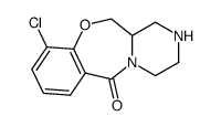 10-chloro-1,2,3,4,12,12a-hexahydro-6H-pyrazino[2,1-c][1,4]benzoxazepin-6-one Structure