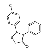 2-(4-chlorophenyl)-3-pyridin-2-yl-1,3-thiazolidin-4-one Structure