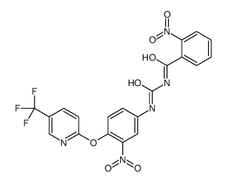 2-nitro-N-[[3-nitro-4-[5-(trifluoromethyl)pyridin-2-yl]oxyphenyl]carbamoyl]benzamide Structure