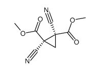 cis-1,2-Dicyan-1,2-cyclopropandicarbonsaeure-dimethylester结构式