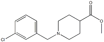 Methyl 1-[(3-chlorophenyl)methyl]piperidine-4-carboxylate结构式