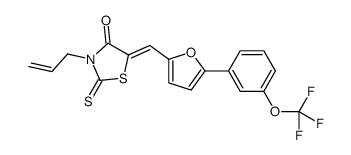 (5E)-3-Allyl-2-thioxo-5-({5-[3-(trifluoromethoxy)phenyl]-2-furyl} methylene)-1,3-thiazolidin-4-one结构式