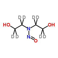 亚硝基双(2-羟乙基)胺-d8结构式