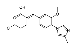 (E)-5-chloro-2-(3-Methoxy-4-(4-Methyl-1H-imidazol-1-yl)benzylidene)pentanoic acid structure