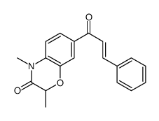 2,4-dimethyl-7-[(E)-3-phenylprop-2-enoyl]-1,4-benzoxazin-3-one结构式