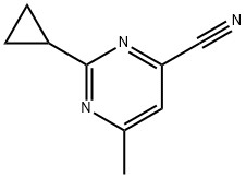 2-CYCLOPROPYL-6-METHYLPYRIMIDINE-4-CARBONITRILE Structure