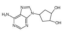 (1S,2S)-4-(6-aminopurin-9-yl)cyclopentane-1,2-diol结构式