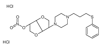 [(3S,3aR,6S,6aS)-3-[4-(3-phenylsulfanylpropyl)piperazin-1-yl]-2,3,3a,5,6,6a-hexahydrofuro[3,2-b]furan-6-yl] nitrate,dihydrochloride结构式