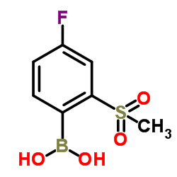 [4-Fluoro-2-(methylsulfonyl)phenyl]boronic acid structure