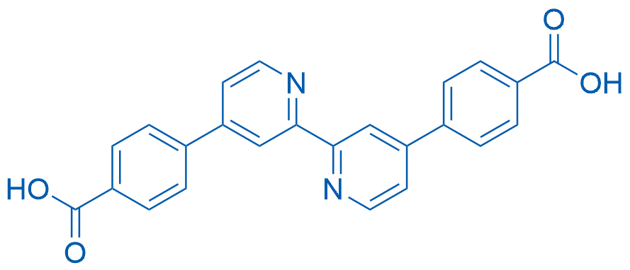 2,2'-联吡啶-4,4'-双(4-苯甲酸)结构式