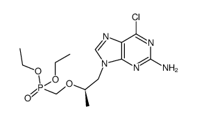 diethyl (R)-(((1-(2-amino-6-chloro-9H-purin-9-yl)propan-2-yl)oxy)methyl)phosphonate结构式