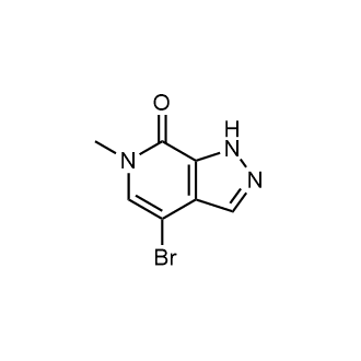 4-溴-6-甲基-1,6-二氢-7H-吡唑并[3,4-c]吡啶-7-酮结构式