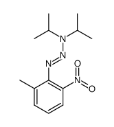 3,3-diisopropyl-1-(2-methyl-6-nitrophenyl)triaz-1-ene结构式