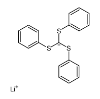 lithium,bis(phenylsulfanyl)methylsulfanylbenzene结构式