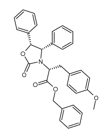 benzyl (R)-3-(4-methoxyphenyl)-2-((4S,5R)-2-oxo-4,5-diphenyloxazolidin-3-yl)propanoate结构式