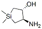 Silacyclopentan-3-ol, 4-amino-1,1-dimethyl-, trans- (9CI) structure