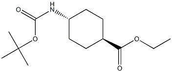 trans ethyl 4-((tert-butoxycarbonyl)aMino)cyclohexanecarboxylate Structure