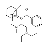 [2-[[2-(diethylamino)ethyl-methylamino]methyl]-4,7,7-trimethyl-3-bicyclo[2.2.1]heptanyl] benzoate Structure