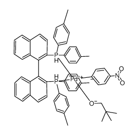 [(R)-Tol-BINAP]Pd(p-C6H4NO2)(OCH2CMe3) Structure