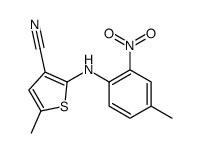 5-methyl-2-(4-methyl-2-nitroanilino)thiophene-3-carbonitrile Structure