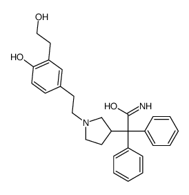 1-[2-[4-羟基-3-(2-羟基乙基)苯基]乙基]-|á,|á-二苯基-结构式