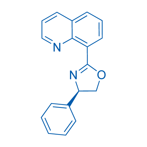 (R)-4-Phenyl-2-(quinolin-8-yl)-4,5-dihydrooxazole structure