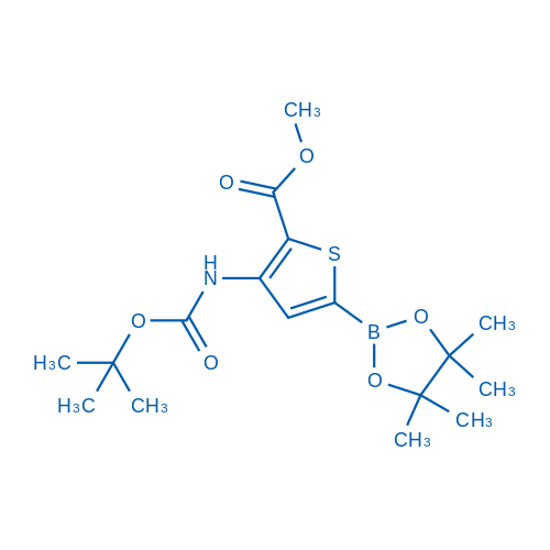 Methyl 3-((tert-butoxycarbonyl)amino)-5-(4,4,5,5-tetramethyl-1,3,2-dioxaborolan-2-yl)thiophene-2-carboxylate picture