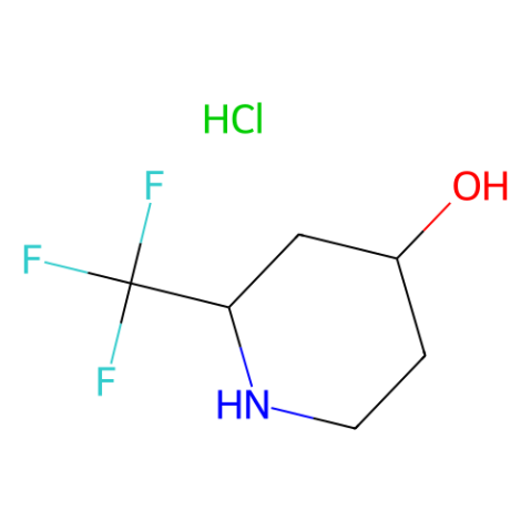 cis-2-(trifluoromethyl)piperidin-4-ol;hydrochloride structure