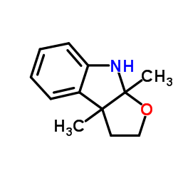 3a,8a-Dimethyl-3,3a,8,8a-tetrahydro-2H-furo[2,3-b]indole structure