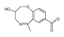 6-methyl-8-nitro-3,4-dihydro-2H-1,5-benzoxazocin-3-ol结构式