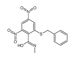 2-benzylsulfanyl-N-methyl-4,6-dinitrobenzamide结构式