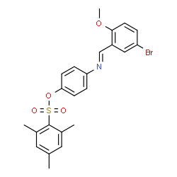 4-([(5-BROMO-2-METHOXYPHENYL)METHYLENE]AMINO)PHENYL 2,4,6-TRIMETHYLBENZENESULFONATE结构式