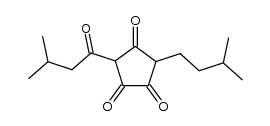 3-isopentyl-5-isovaleryl-cyclopentane-1,2,4-trione Structure