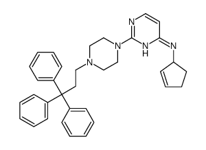 N-cyclopent-2-en-1-yl-2-[4-(3,3,3-triphenylpropyl)piperazin-1-yl]pyrimidin-4-amine Structure