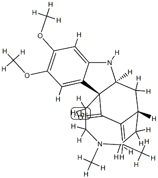 (2β,7β,14E,15S)-14,19-Didehydro-10,11-dimethoxy-4-methyl-3,4-secocondyfolan-3-one structure