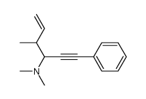 3-dimethylamino-4-methyl-1-phenylhex-5-en-1-yne结构式