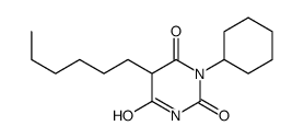 1-cyclohexyl-5-hexyl-1,3-diazinane-2,4,6-trione Structure