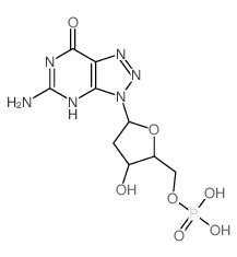 [5-(3-amino-5-oxo-2,4,7,8,9-pentazabicyclo[4.3.0]nona-1,3,6-trien-9-yl)-3-hydroxy-oxolan-2-yl]methoxyphosphonic acid picture