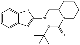 tert-butyl 2-((benzo[d]oxazol-2-ylamino)methyl)piperidine-1-carboxylate Structure