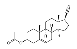 3β-acetoxy-androst-5-ene-17β-carbonitrile Structure