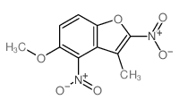 Benzofuran,5-methoxy-3-methyl-2,4-dinitro- structure