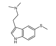 N,N-dimethyl-2-(5-methylsulfanyl-1H-indol-3-yl)ethanamine结构式