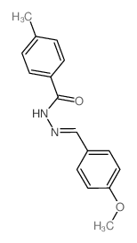 N-[(4-methoxyphenyl)methylideneamino]-4-methyl-benzamide Structure