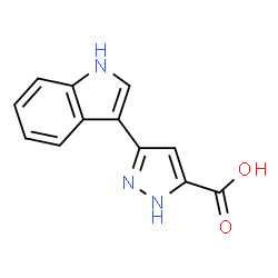 1H-pyrazole-3-carboxylic acid, 5-(1H-indol-3-yl)-结构式