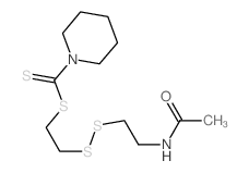 2-((2-(Acetylamino)ethyl)dithio)ethyl 1-piperidinecarbodithioate结构式