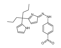 4-nitro-N-[[5-[4-(1H-pyrrol-2-yl)heptan-4-yl]pyrrol-2-ylidene]amino]aniline Structure